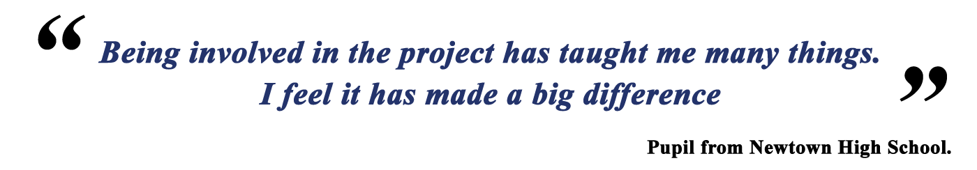 Being involved in the project has taught me many things. I feel it has made a big difference
